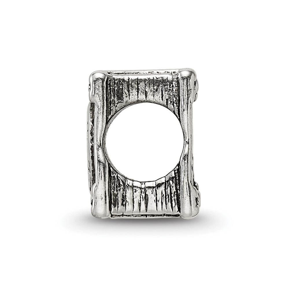 Alternate view of the Sterling Silver Love Story Book Bead Charm by The Black Bow Jewelry Co.