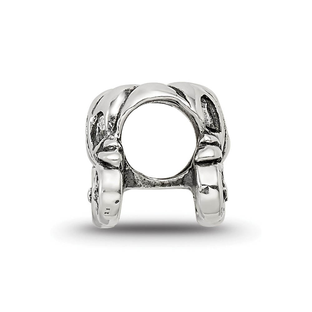 Alternate view of the Sterling Silver Pumpkin Carriage Bead Charm by The Black Bow Jewelry Co.