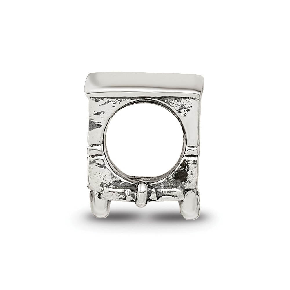 Alternate view of the Sterling Silver Camper Trailer Bead Charm by The Black Bow Jewelry Co.
