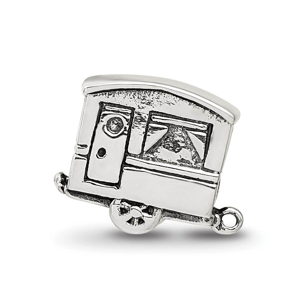 Alternate view of the Sterling Silver Camper Trailer Bead Charm by The Black Bow Jewelry Co.