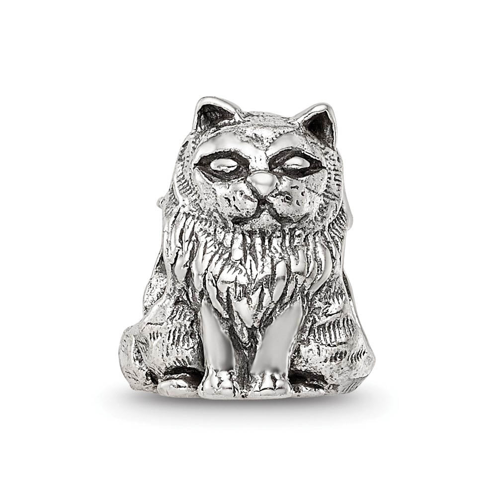 Alternate view of the Sterling Silver Birman Cat Bead Charm by The Black Bow Jewelry Co.