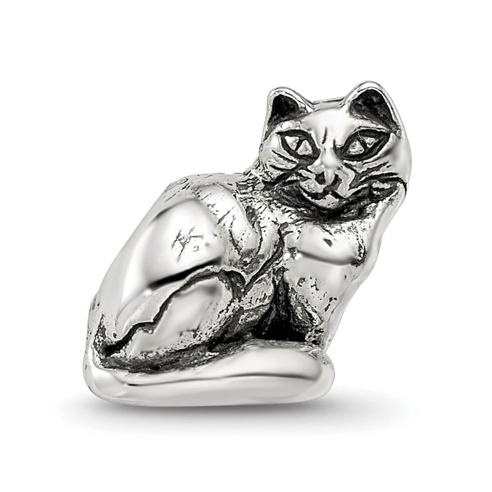 Alternate view of the Sterling Silver Ragdoll Cat Bead Charm by The Black Bow Jewelry Co.