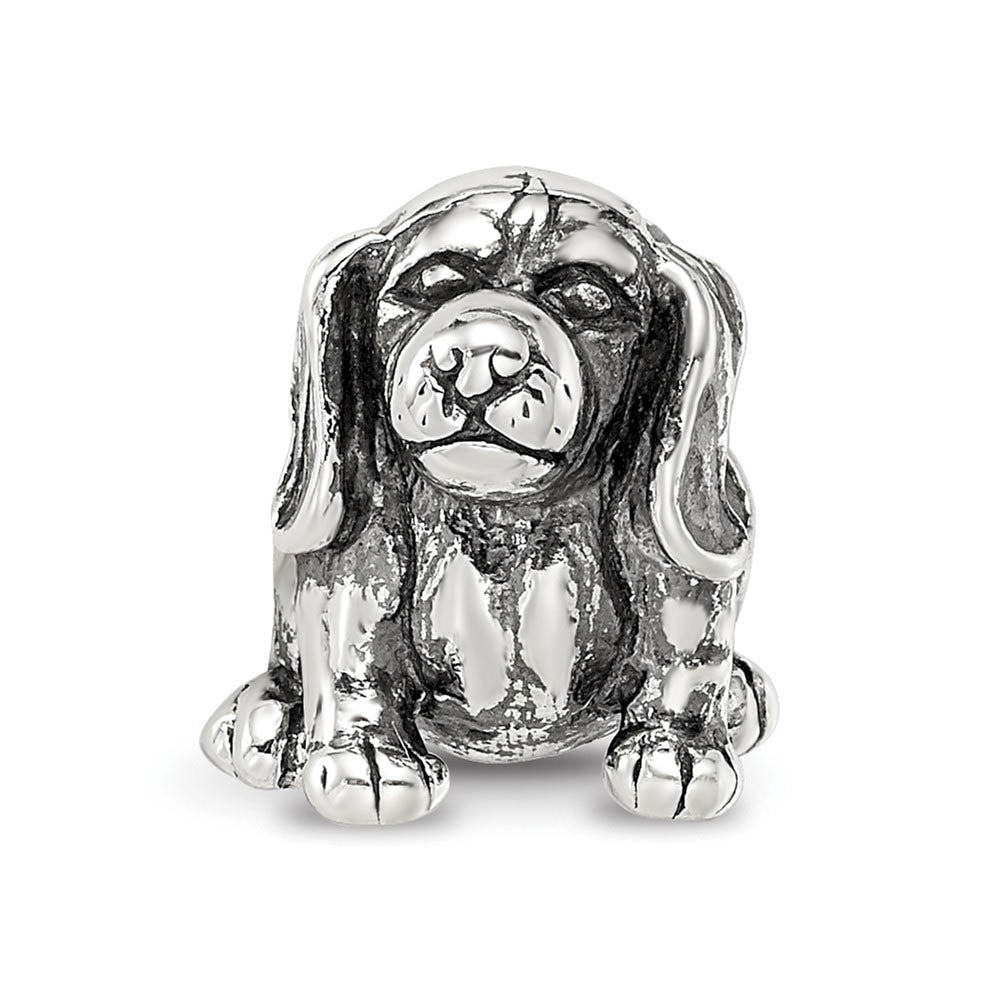 Alternate view of the Sterling Silver Beagle Bead Charm by The Black Bow Jewelry Co.