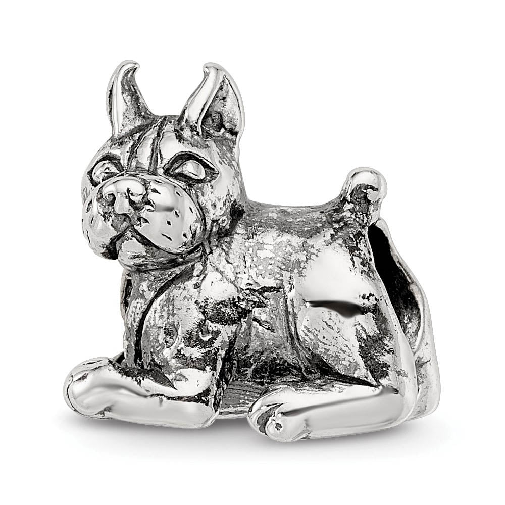 Sterling Silver Boxer Bead Charm, Item B10583 by The Black Bow Jewelry Co.