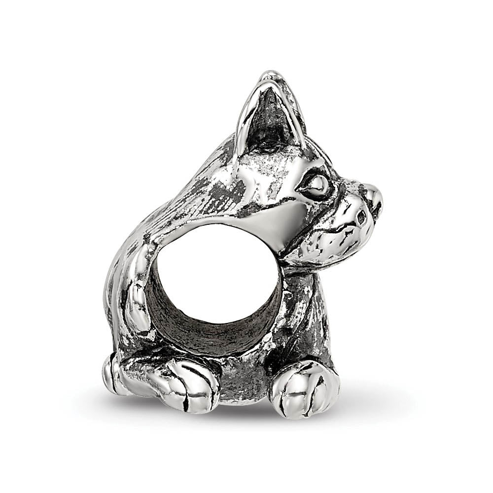 Alternate view of the Sterling Silver Boxer Bead Charm by The Black Bow Jewelry Co.