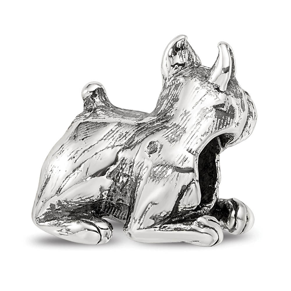Alternate view of the Sterling Silver Boxer Bead Charm by The Black Bow Jewelry Co.