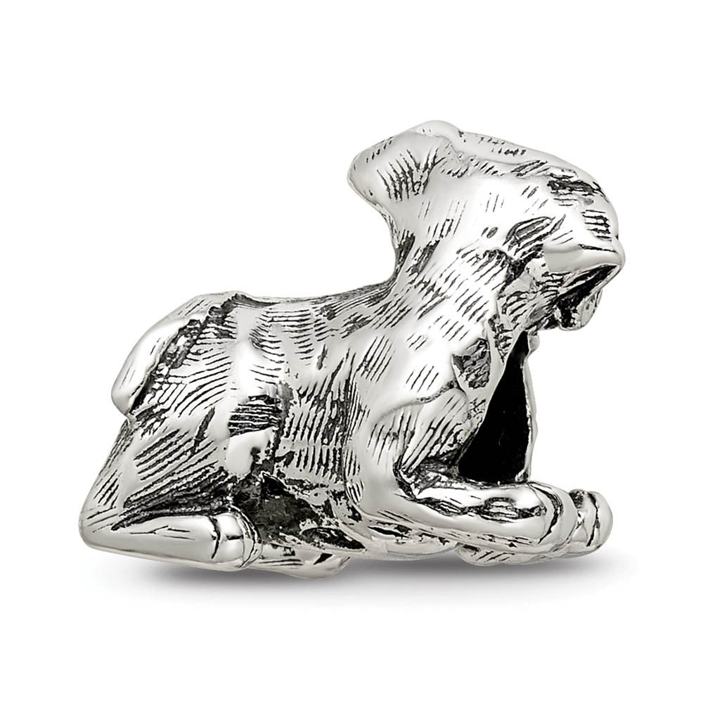 Alternate view of the Sterling Silver Labrador Retriever Bead Charm by The Black Bow Jewelry Co.