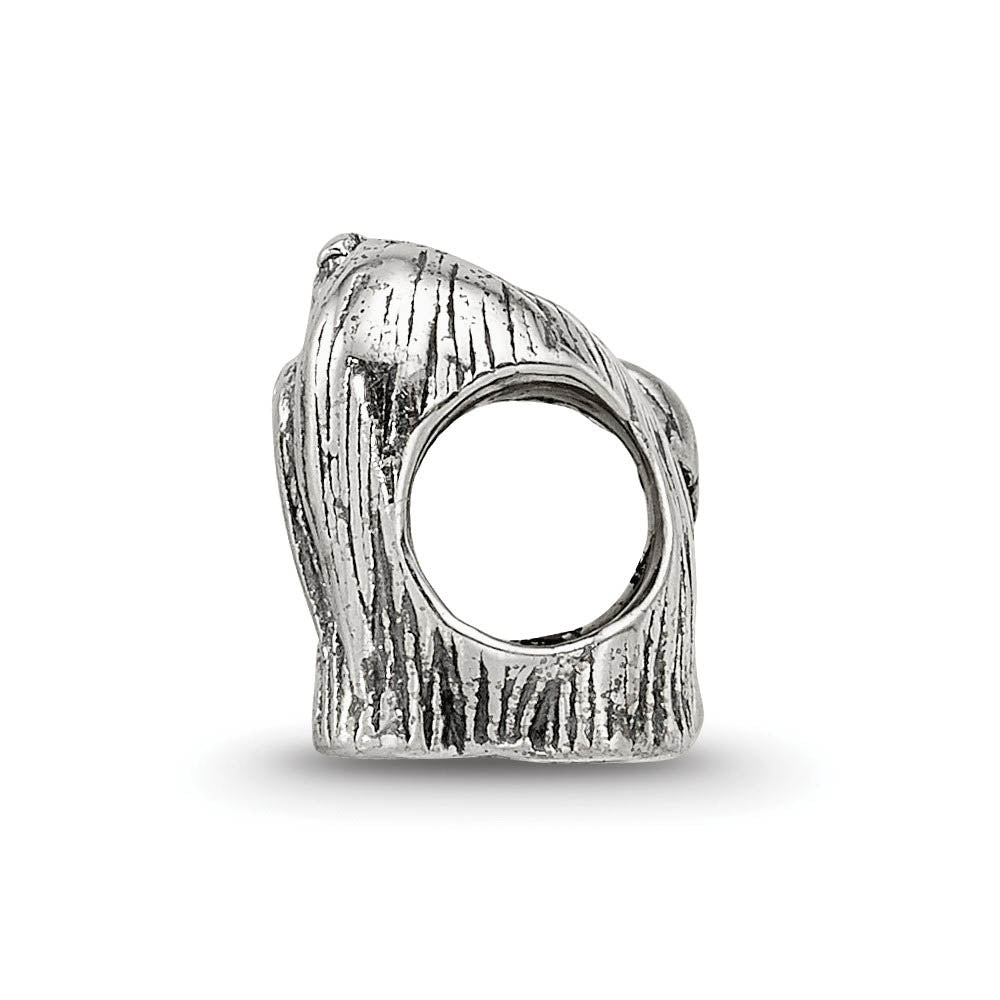 Alternate view of the Sterling Silver Maltese Dog Bead Charm by The Black Bow Jewelry Co.