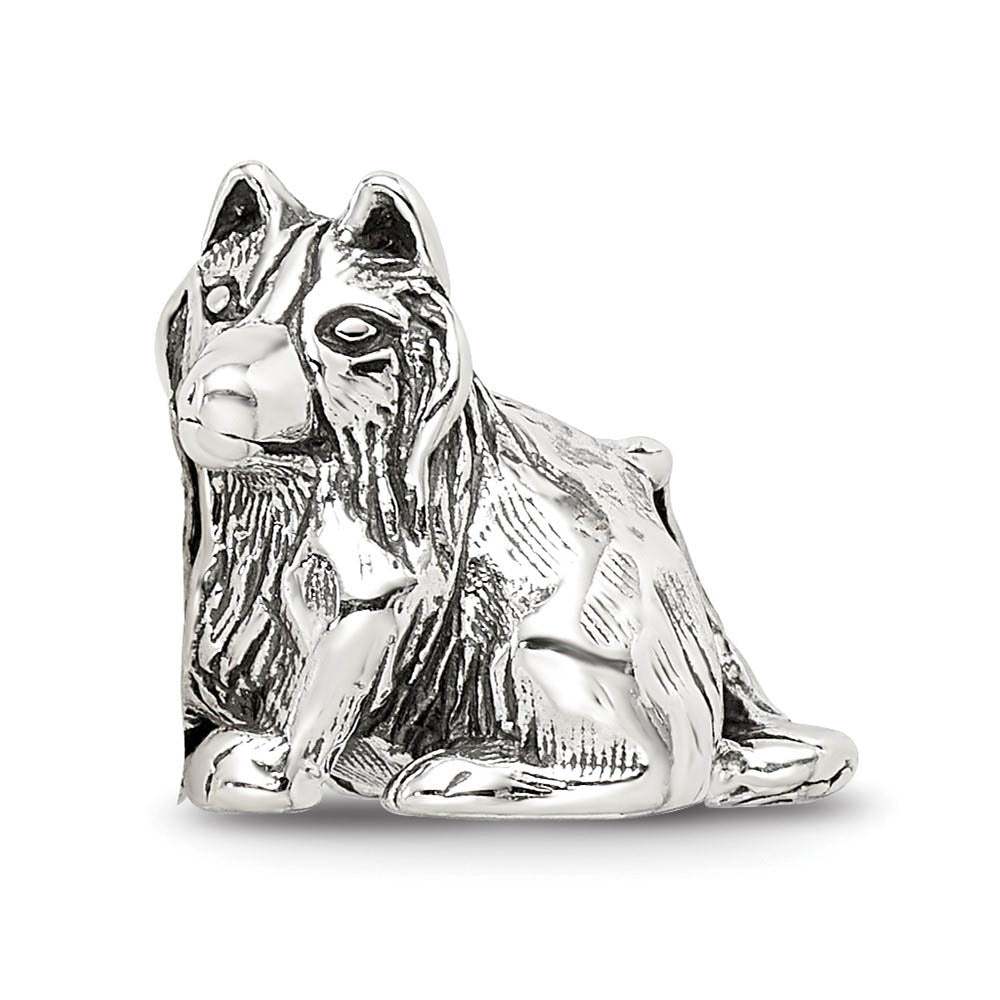 Alternate view of the Sterling Silver Shetland Sheepdog Bead Charm by The Black Bow Jewelry Co.