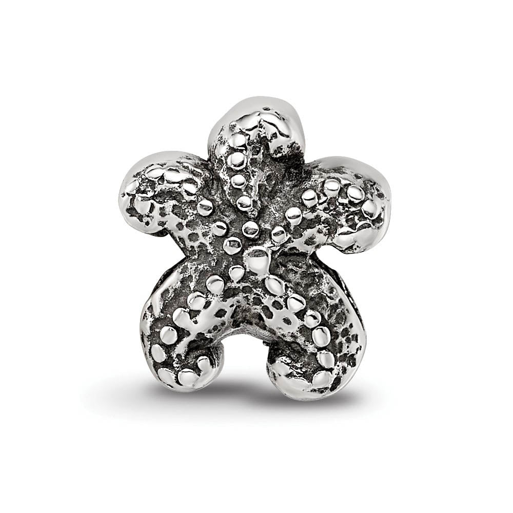 Alternate view of the Sterling Silver Starfish Bead Charm by The Black Bow Jewelry Co.