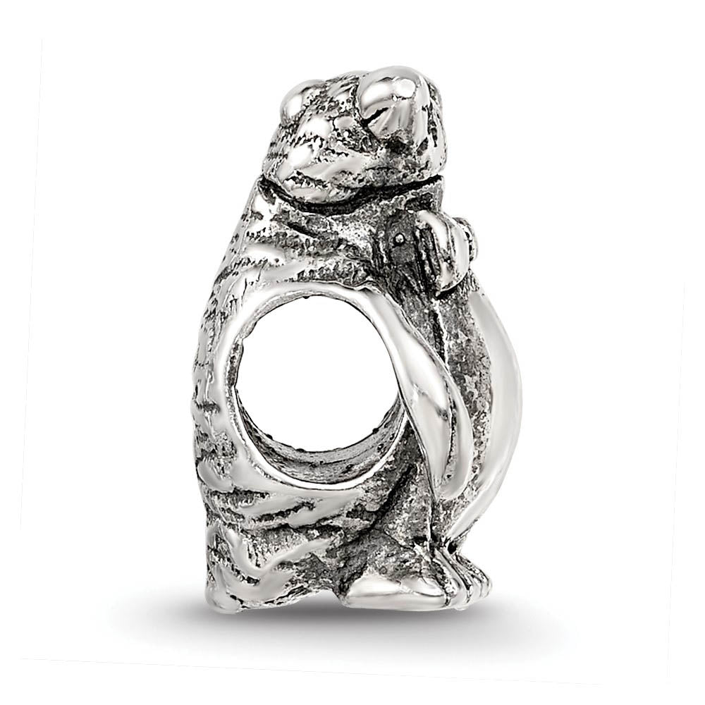 Alternate view of the Sterling Silver Bow Tie Penguin Bead Charm by The Black Bow Jewelry Co.