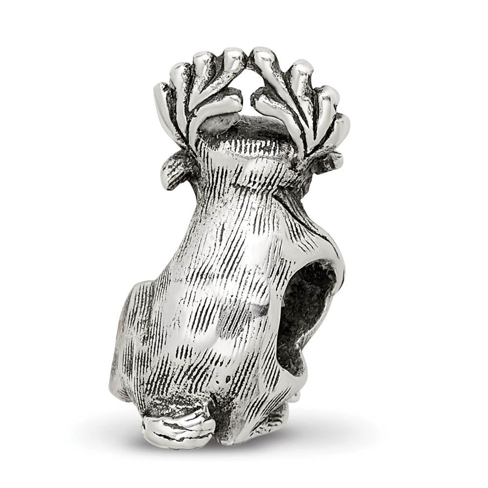 Alternate view of the Sterling Silver Moose Bead Charm by The Black Bow Jewelry Co.