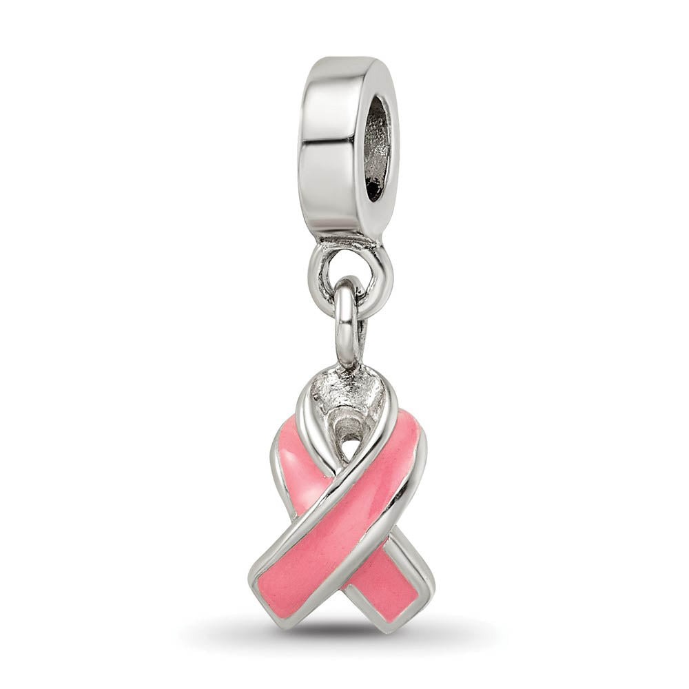 Sterling Silver Enameled Awareness Dangle Bead Charm, Item B10630 by The Black Bow Jewelry Co.