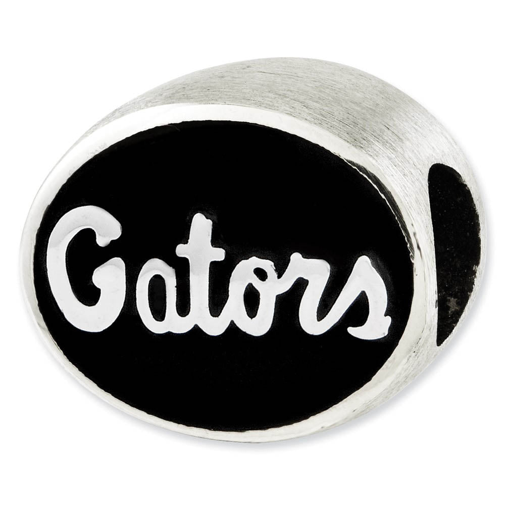 Sterling Silver & Enamel University of Florida Collegiate Bead Charm, Item B10778 by The Black Bow Jewelry Co.