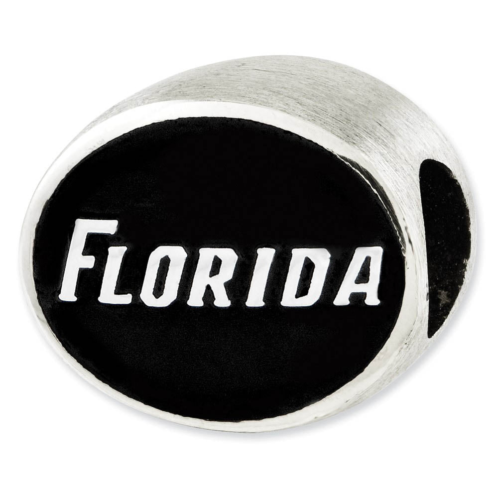 Alternate view of the Sterling Silver & Enamel University of Florida Collegiate Bead Charm by The Black Bow Jewelry Co.
