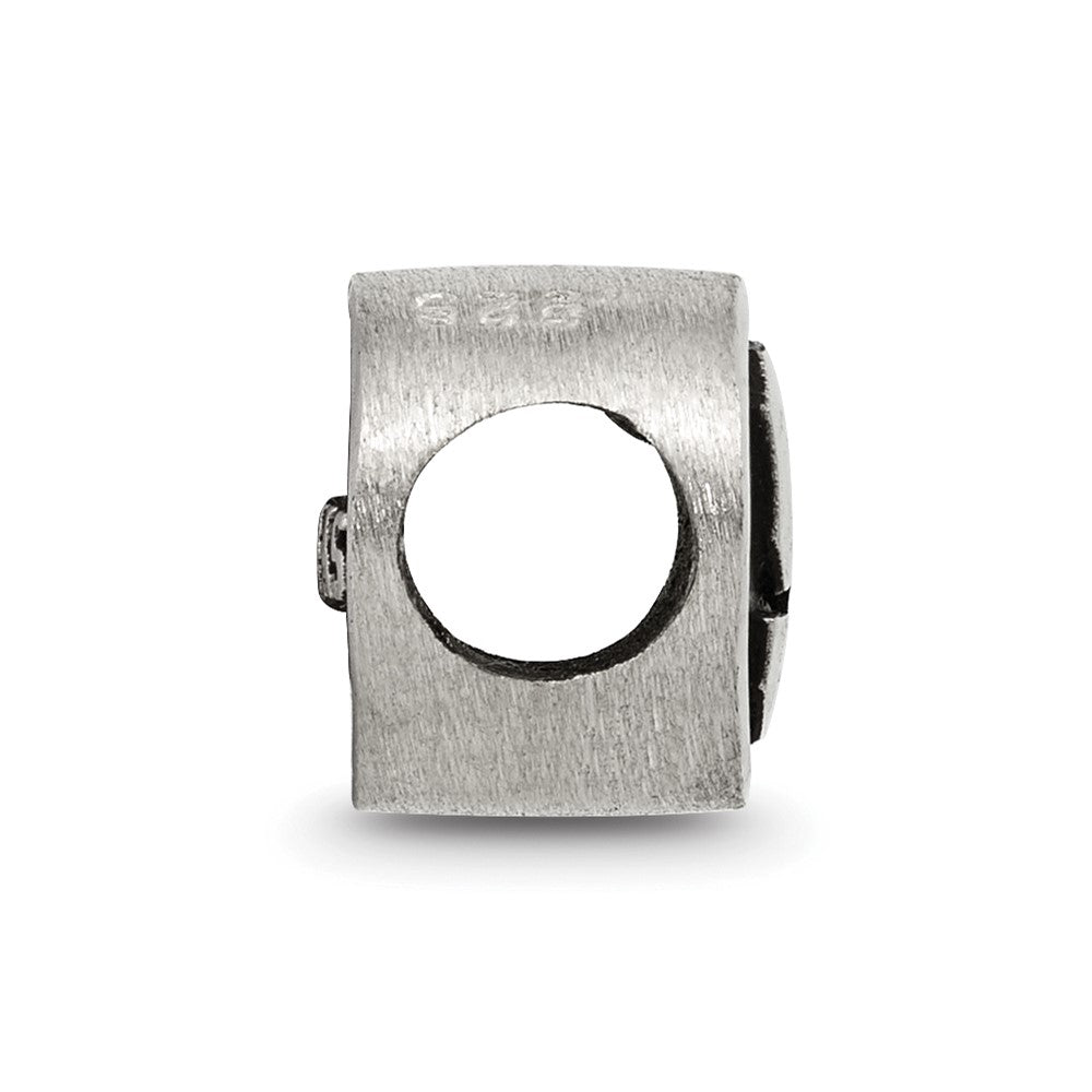 Alternate view of the Sterling Silver & Enamel Syracuse University Collegiate Bead Charm by The Black Bow Jewelry Co.