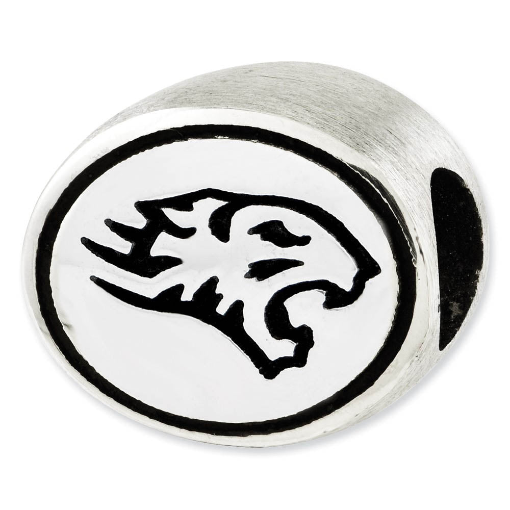 Sterling Silver & Enamel Towson University Collegiate Bead Charm, Item B10804 by The Black Bow Jewelry Co.