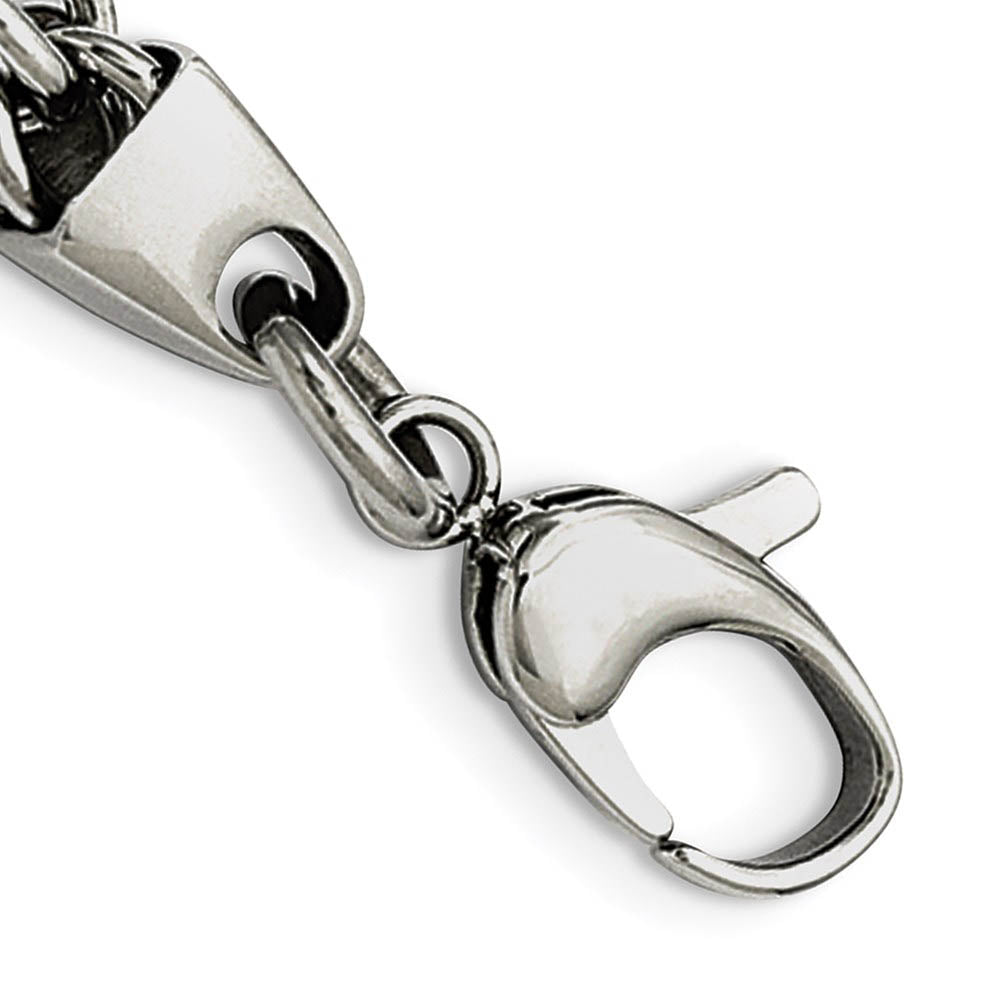 Alternate view of the Men's Stainless Steel Moveable Pieces Bracelet, 8.25 Inch by The Black Bow Jewelry Co.