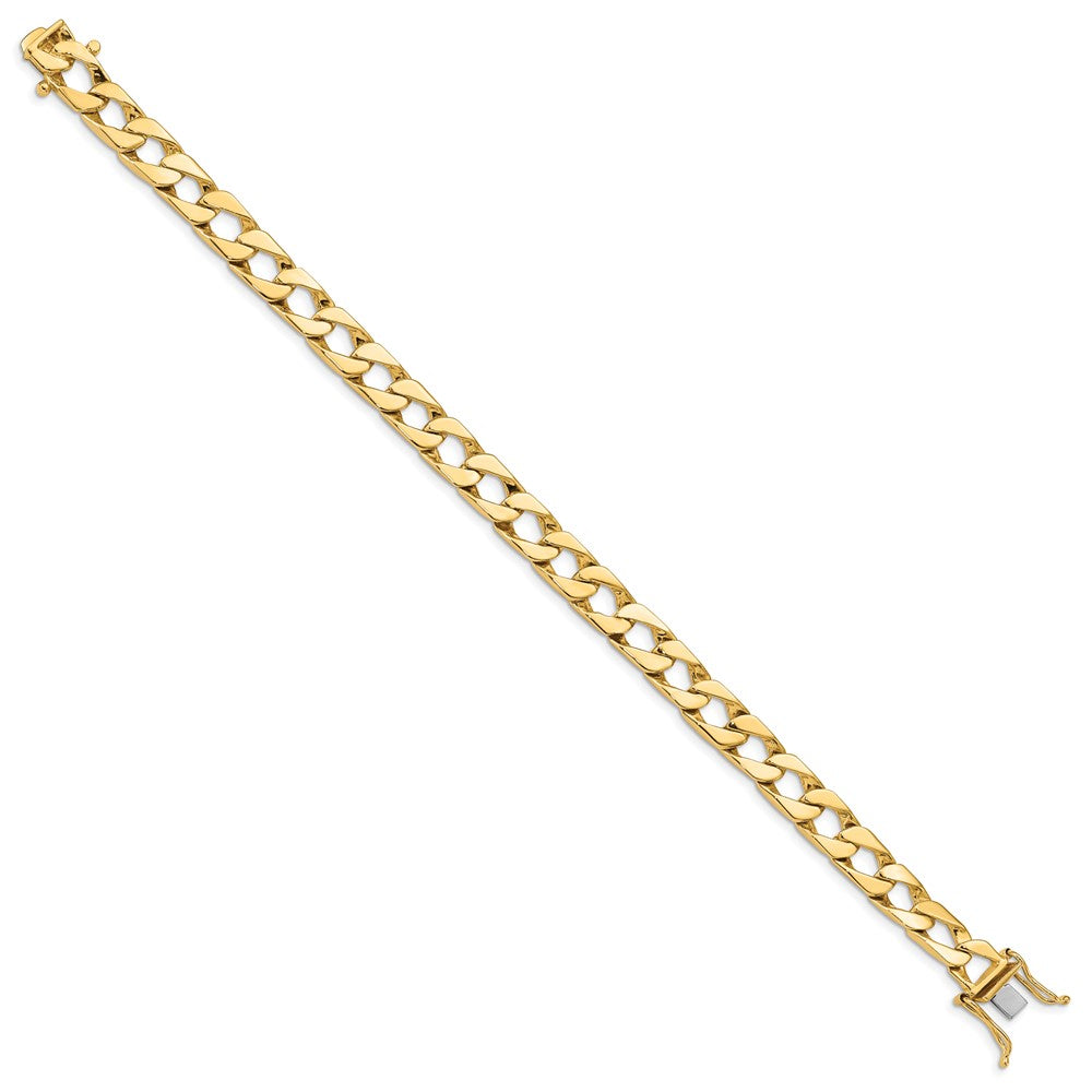 Alternate view of the Men&#39;s 14k Yellow Gold, 8mm Fancy Link Chain Bracelet - 8 Inch by The Black Bow Jewelry Co.