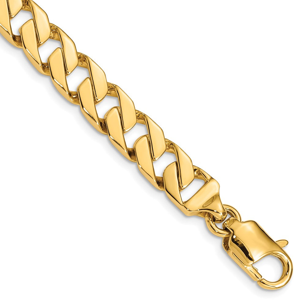 Men&#39;s 14k Yellow Gold, 9.25mm Fancy-Link Chain Bracelet - 8 Inch, Item B11240 by The Black Bow Jewelry Co.