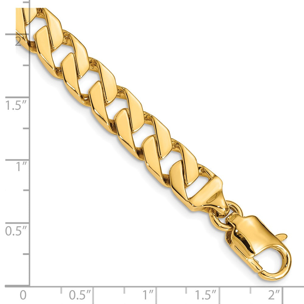 Alternate view of the Men&#39;s 14k Yellow Gold, 9.25mm Fancy-Link Chain Bracelet - 8 Inch by The Black Bow Jewelry Co.