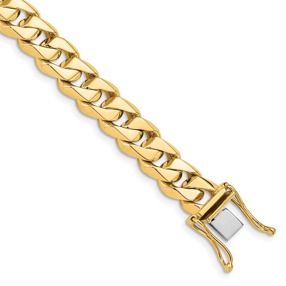 Men&#39;s 14k Yellow Gold, 10mm Traditional Curb Chain Bracelet - 8 Inch, Item B11251 by The Black Bow Jewelry Co.