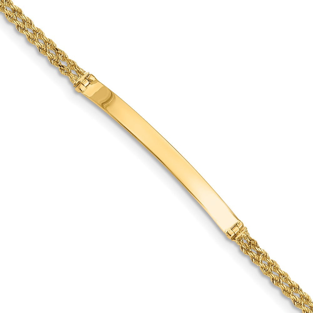 14k Yellow Gold Two Strand Rope I.D. Bracelet - 7 Inch, Item B11274-07 by The Black Bow Jewelry Co.