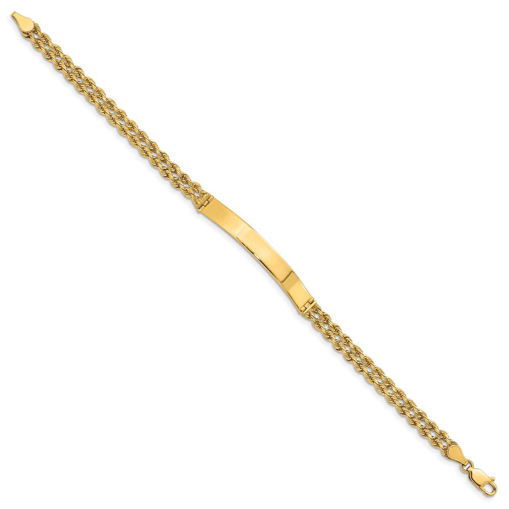 Two Strand 14k Yellow Gold Rope I.D. Bracelet - 7 Inch, Item B11275-07 by The Black Bow Jewelry Co.