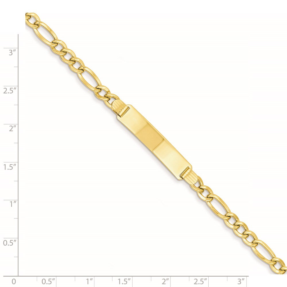 Alternate view of the 14k Yellow Gold I.D. Bracelet with Lobster Clasp, 7 Inch by The Black Bow Jewelry Co.