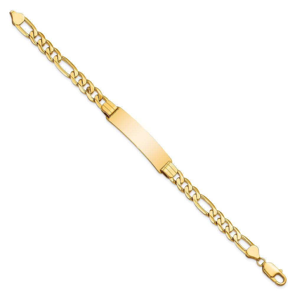 Alternate view of the Men&#39;s 14k Yellow Gold Figaro I.D. Bracelet - 8 Inch by The Black Bow Jewelry Co.