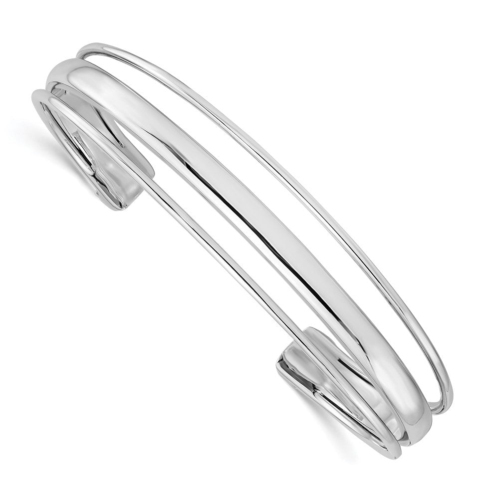 Sterling Silver 14mm Split Cuff Bracelet, Item B11489 by The Black Bow Jewelry Co.