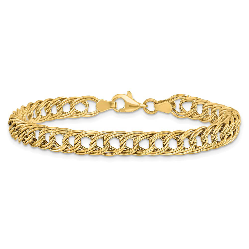 Mens Sculpted Cable Cuff Bracelet In 18K Yellow Gold, 7mm | David - Foto 5