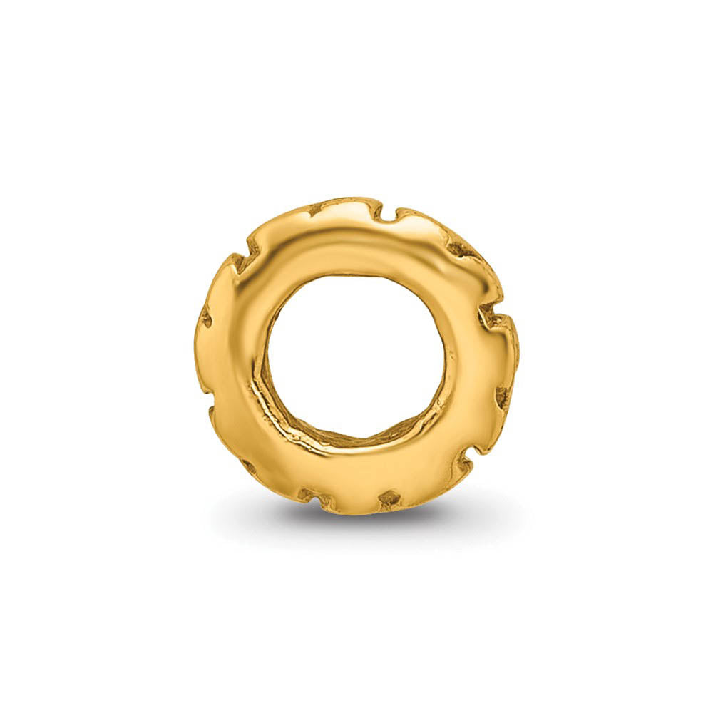 Alternate view of the 14k Yellow Gold Plated Sterling Silver Swirl Spacer Bead Charm by The Black Bow Jewelry Co.