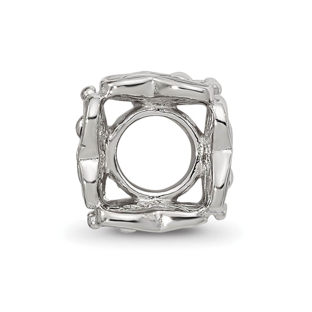 Alternate view of the Sterling Silver and Purple Enameled Butterflies Bead Charm by The Black Bow Jewelry Co.