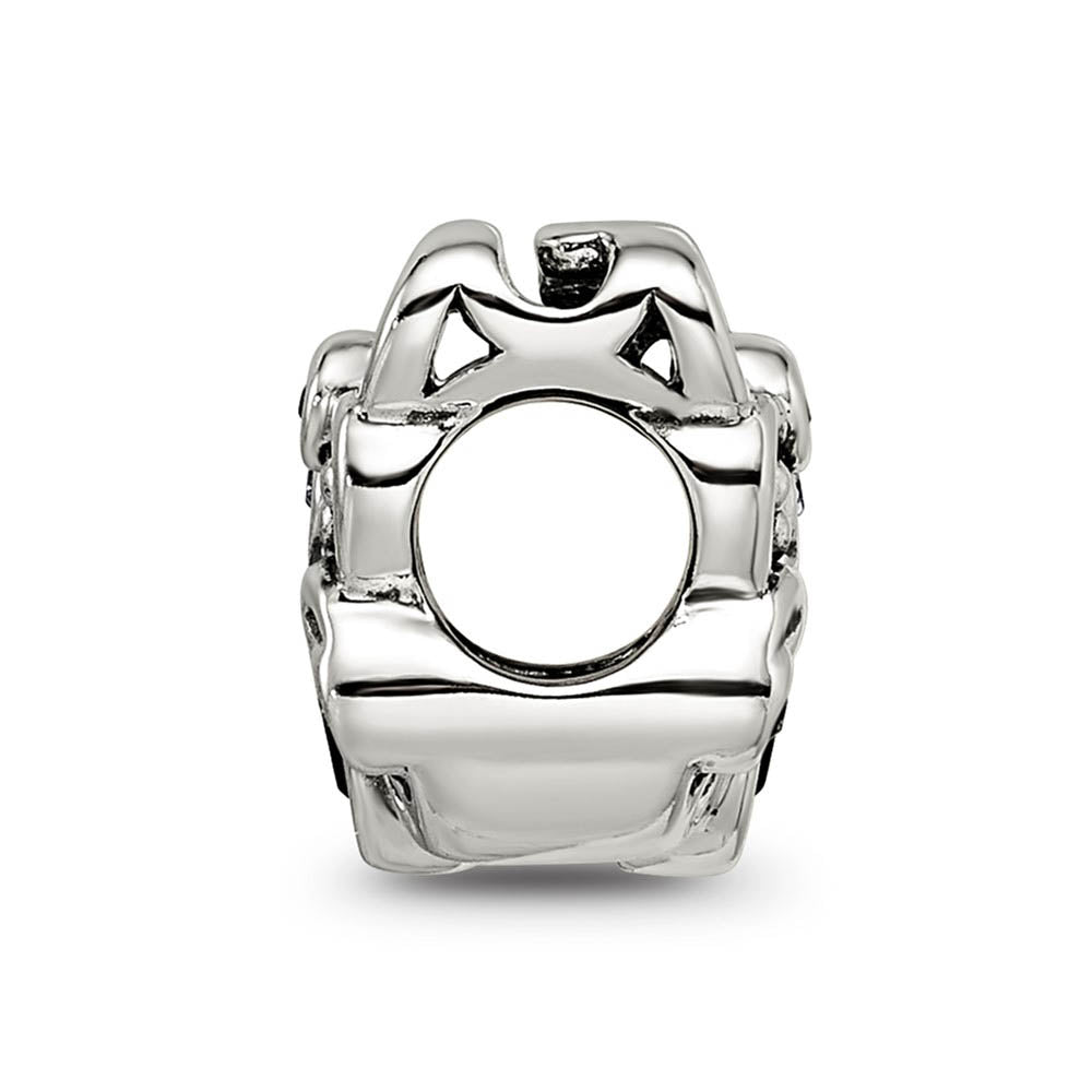 Alternate view of the Sterling Silver with Crystals Multicolor Butterfly Bead Charm by The Black Bow Jewelry Co.