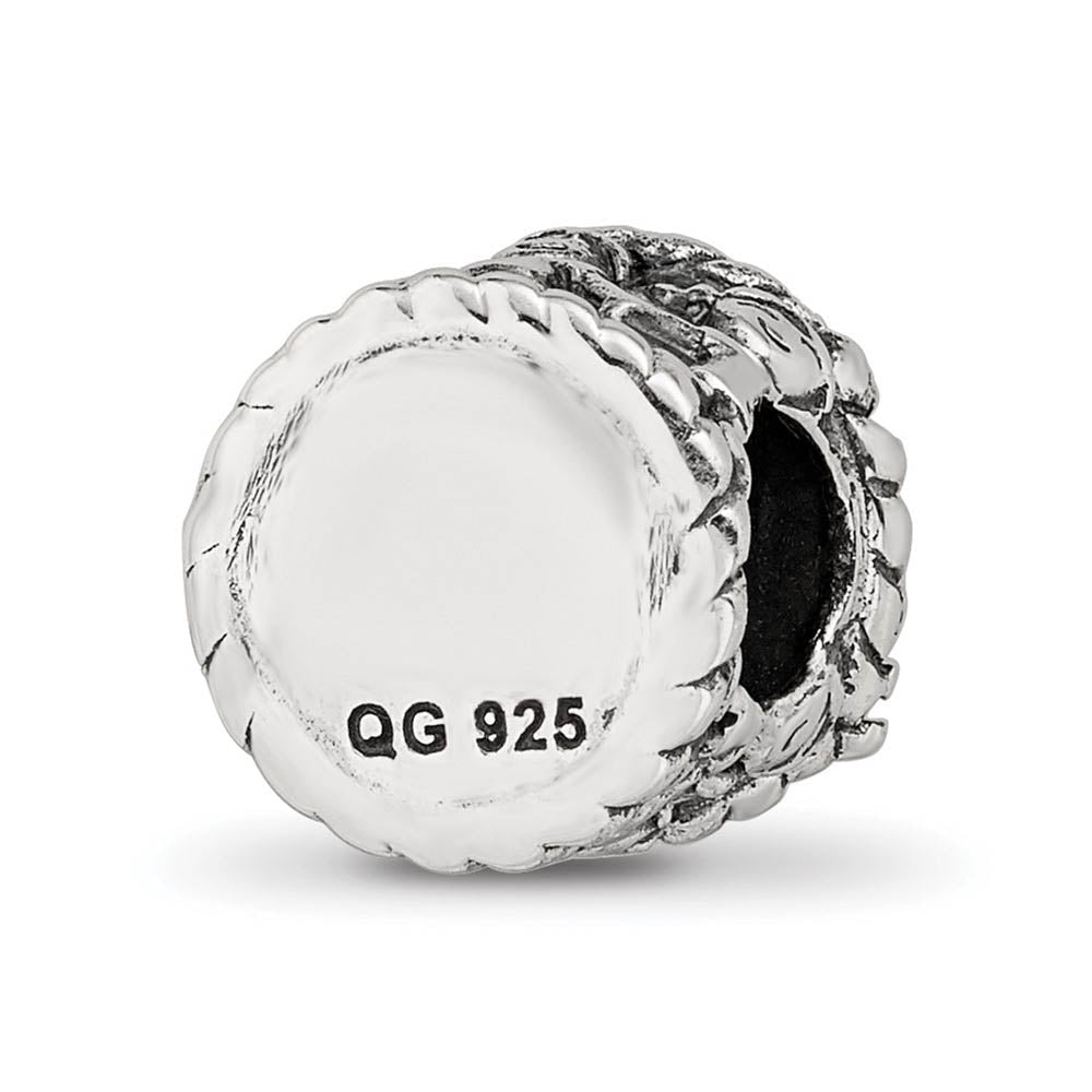 Alternate view of the Circle of Friends Bead Charm in Antiqued Sterling Silver by The Black Bow Jewelry Co.