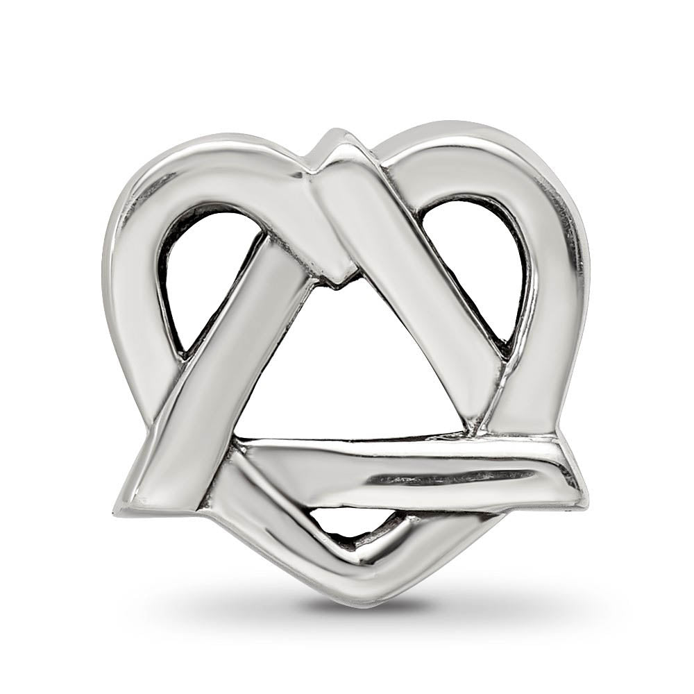 Alternate view of the Adoption Symbol Bead Charm in Antiqued Sterling Silver by The Black Bow Jewelry Co.