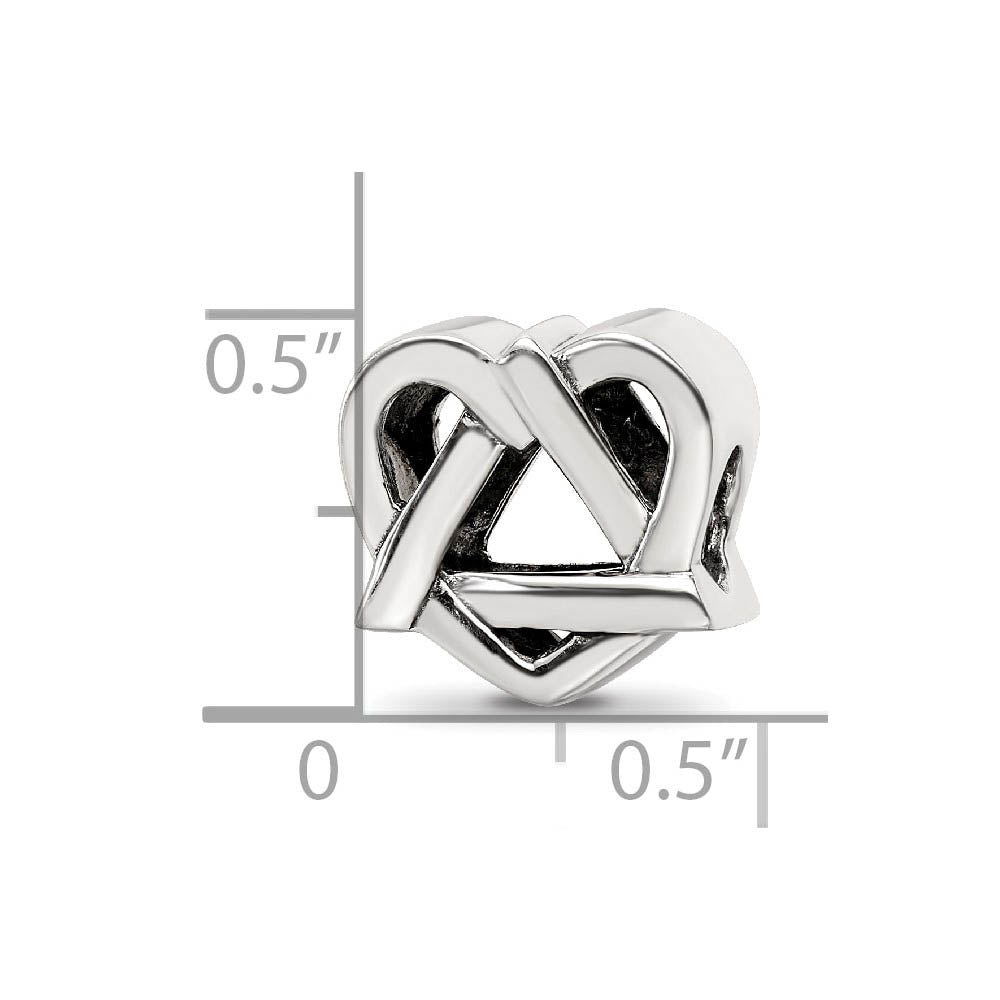 Alternate view of the Adoption Symbol Bead Charm in Antiqued Sterling Silver by The Black Bow Jewelry Co.