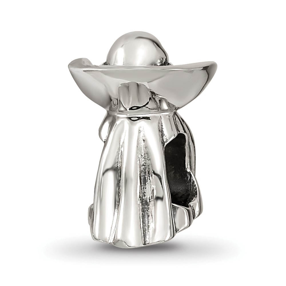 Alternate view of the Antiqued Sterling Silver Vampire Bead Charm by The Black Bow Jewelry Co.
