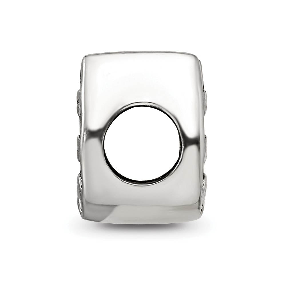 Alternate view of the Sterling Silver Horseshoe Bead Charm by The Black Bow Jewelry Co.