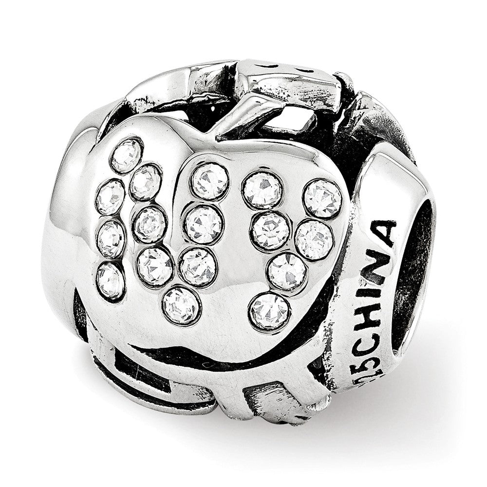 Alternate view of the New York Collage Sterling Silver and Crystal Bead Charm by The Black Bow Jewelry Co.