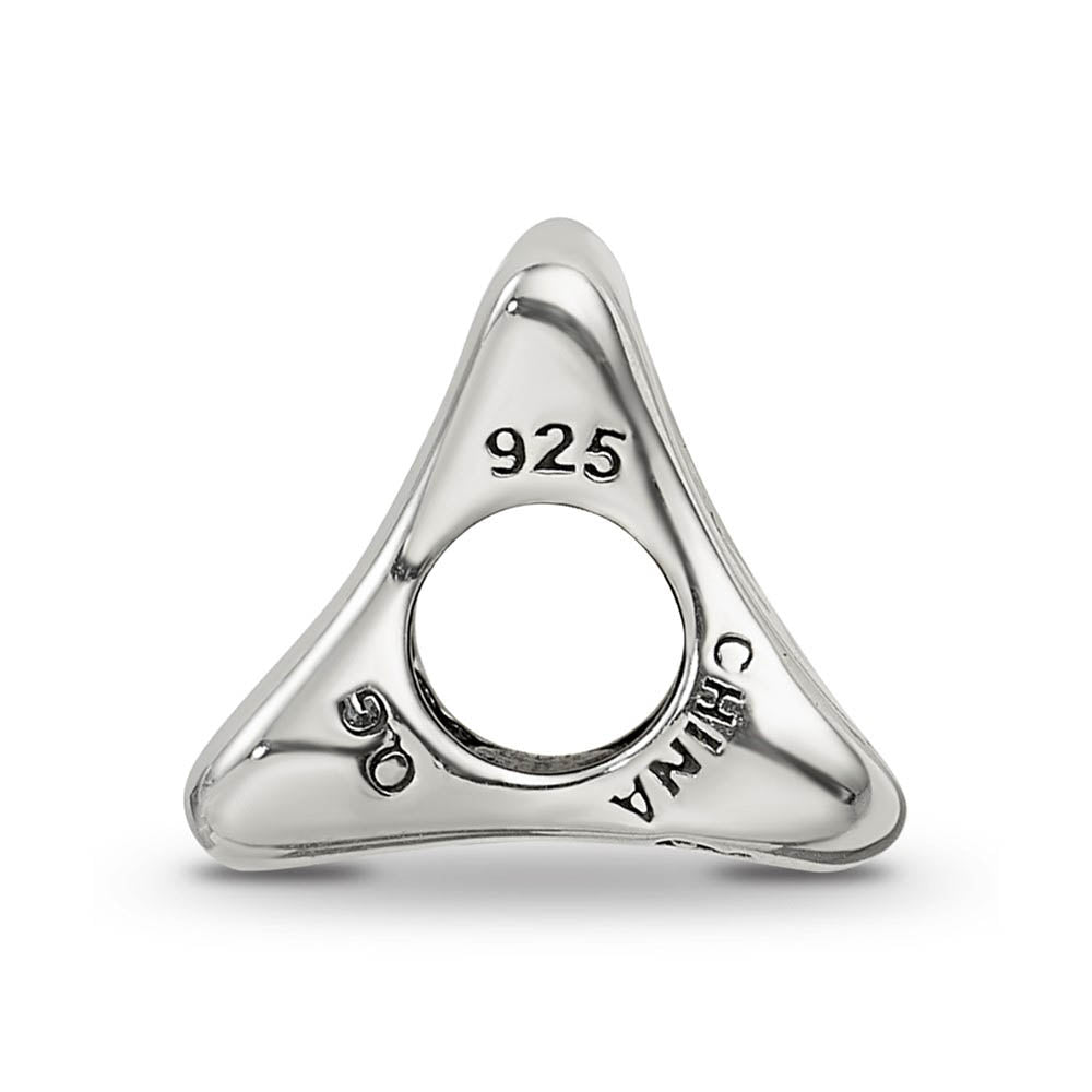 Alternate view of the Sterling Silver Love Marriage Family 3-Sided Trilogy Bead Charm by The Black Bow Jewelry Co.