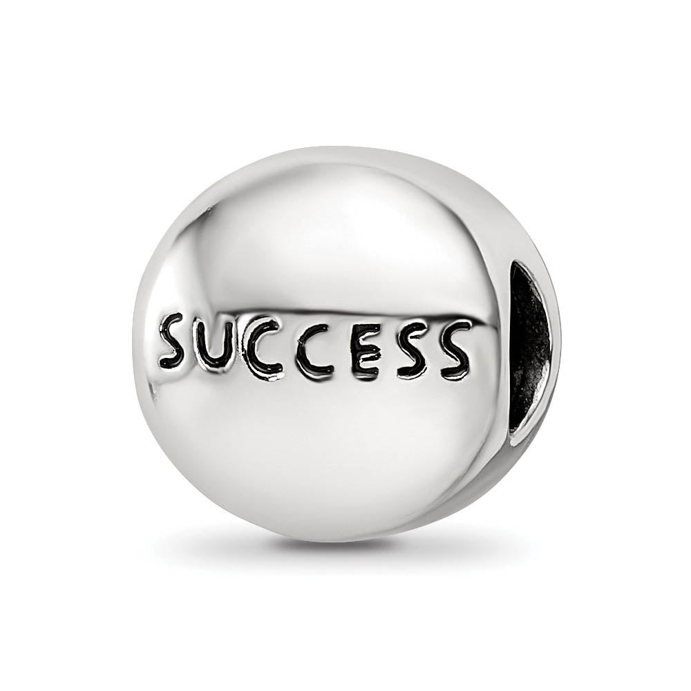 Alternate view of the May Green Heart Success Sterling Silver & Crystal Bead Charm by The Black Bow Jewelry Co.