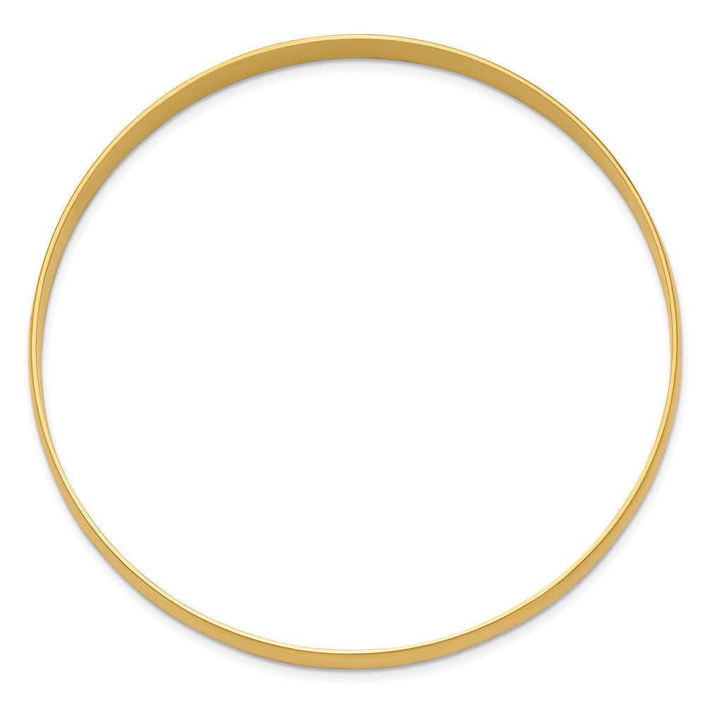 Alternate view of the 6mm 14k Yellow Gold Polished Half Round Solid Bangle Bracelet by The Black Bow Jewelry Co.