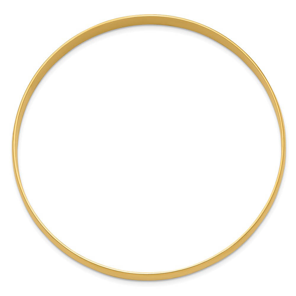Alternate view of the 6mm 14k Yellow Gold Polished Half Round Solid Bangle Bracelet by The Black Bow Jewelry Co.