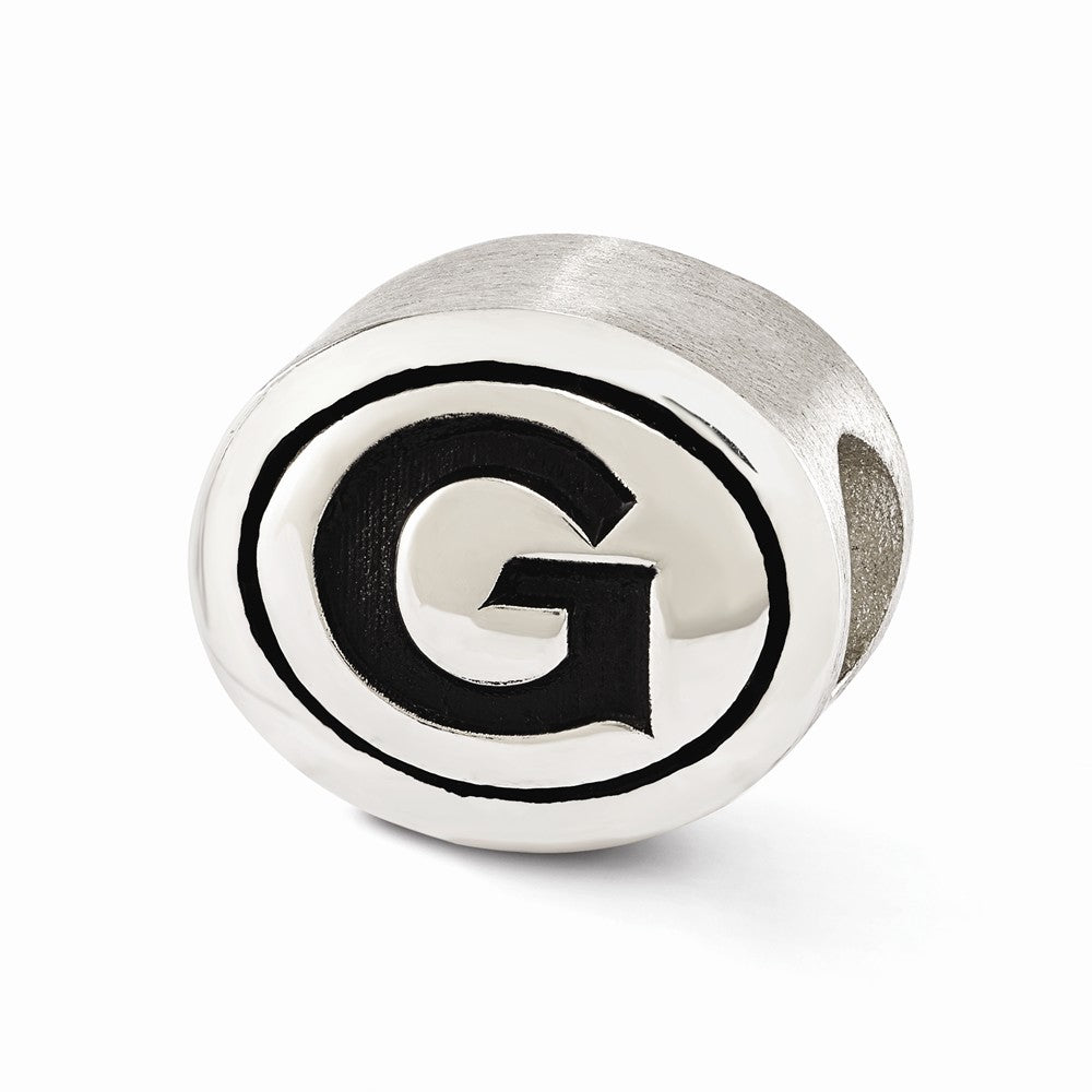 Alternate view of the Sterling Silver Georgetown University Collegiate Bead Charm by The Black Bow Jewelry Co.