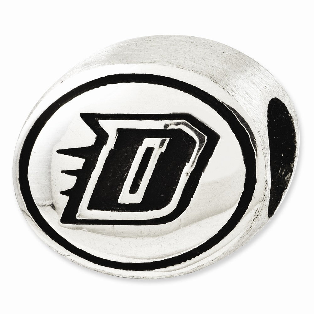 Sterling Silver DePaul University Collegiate Bead Charm, Item B12696 by The Black Bow Jewelry Co.