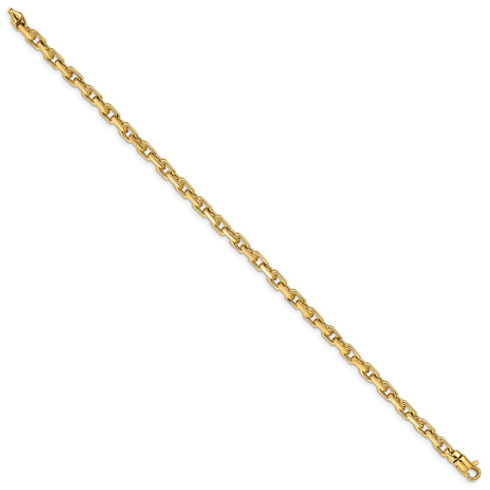 Alternate view of the 4.5mm 14k Yellow Gold Polished Fancy Cable Chain Bracelet by The Black Bow Jewelry Co.