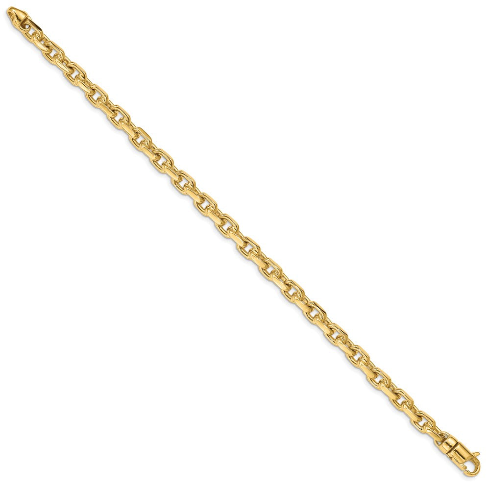 Alternate view of the 5.6mm 14k Yellow Gold Polished Fancy Cable Chain Bracelet by The Black Bow Jewelry Co.