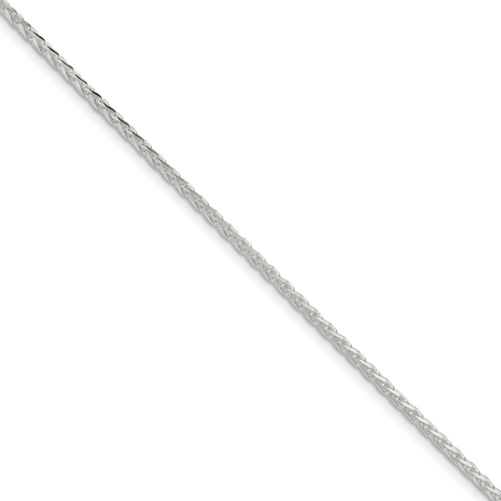 2.15mm Sterling Silver Diamond Cut Round Spiga Chain Bracelet, Item B12978 by The Black Bow Jewelry Co.